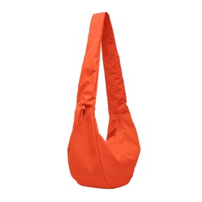 GOTBAG. Moon Bag Ruffle large monochrome hot coral